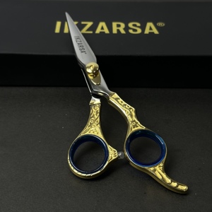 Nouvelle édition de ciseaux de barbier à pointe ultra-fine, lames de rasoir, 2026, vente chaude, ciseaux plaqués or plasma pour barbier et salon - Product Image 4