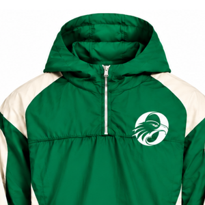 Mens Green Colorblock Nylon Hoodie <b>Shorts</b> Set Lightweight Quarter <b>Zip</b> Athletic Running Fitness Training Casual Sportswear - Product Image 3