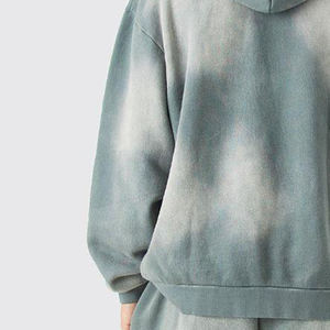 Proveedor de Fábrica de Sudaderas con Efecto Ácido OEM, Sudadera de Algodón Lavado con Diseño Urbano para Venta al por Mayor - Product Image 2