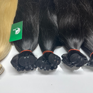 Vente en gros de cheveux vietnamiens bruts super doublement étirés, extension de cheveux humains de trame droite, cheveux de trame à cuticules alignées - Product Image 3