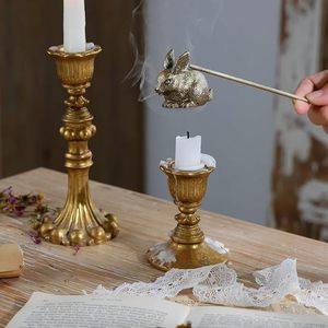 Éteignoir à bougie en aluminium moulé, éteignoirs à bougie en forme de lapin avec long manche - Product Image 2