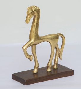 Sculpture de cheval en laiton finition antique pour centre de table, décoration de bureau et aménagement intérieur haut de gamme - Product Image 6