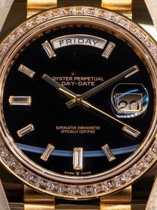 Luxury Men's ETA <b>Automatic</b> Mechanical Watch 18K Gold Plated 40mm Sapphire Crystal for Bracelet Baguette Diamond <b>Wristwatch</b> - Product Image 3