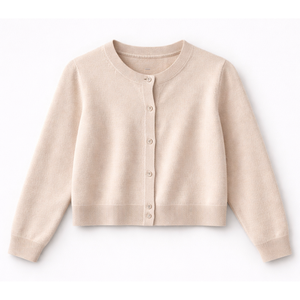 Cárdigan Clásico de Mujer en Lana Merino y Seda, Transpirable, Suave, con Botones al Frente, Manga Larga, para Usar Todo el Año - Product Image 1