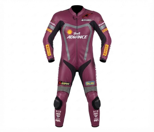 Combinaison de moto en cuir sur mesure de qualité supérieure MotoCP Racing 1 pièce, équipement de conduite avec bosse niveau 2 CE, fabriquée sur mesure - Product Image 1