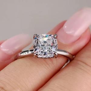 Anillo de Diamante Moissanite al por Mayor de Fábrica, Anillo de Compromiso Clásico de Plata 925 para Mujeres y Hombres Disponible al Mejor Precio - Product Image 6