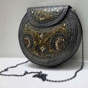Mosaic Clutch Handbag in Attractive Gold Color Evening Clutch <b>Bag</b> ODM Ladies Clutch <b>Bag</b> - Product Image 2