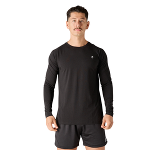 Camiseta Deportiva de Manga Larga para Hombre, Corte Ajustado, para Gimnasio, Entrenamiento, Rendimiento, Elástica, Fitness, Venta al Por Mayor OEM - Product Image 1