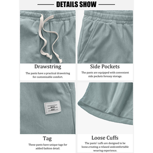 Shorts de sport athlétiques à séchage rapide avec taille élastique, shorts légers pour hommes sur mesure, style décontracté, shorts délavés à l'acide - Product Image 5