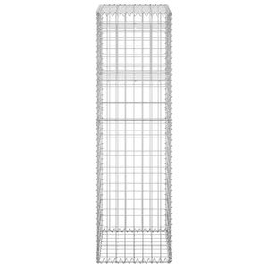 Poteau de gabion 40x40x140 cm en fer, ornement de jardin - Product Image 4