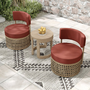 ชุดสวนแบบนุ่มสบายสำหรับ2คนสำหรับที่นั่งกลางแจ้ง - Product Image 3