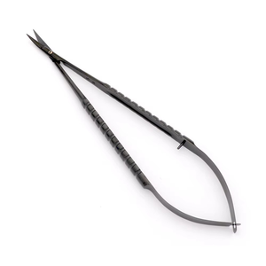 Tijeras Microquirúrgicas Manuales de Titanio Negro con Punta Curva de Precisión para Cirugía Oftálmica, Instrumento de Acero Inoxidable con Certificación CE - Product Image 6