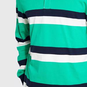 Maillots de rugby pour hommes style vintage OEM personnalisés, respirants, à rayures, manches longues, de haute qualité, pour équipe. - Product Image 3