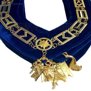 Collar de Cadena Masónico Personalizable de Grado Profesional, Elegante y Duradero, con Pin de Seguridad Bordado, Construcción Premium - Product Image 6