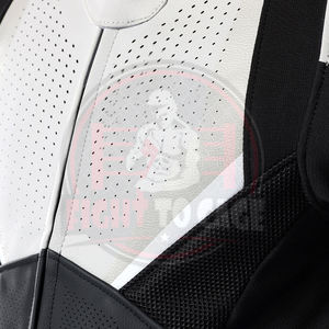 Trajes de Motociclismo de Cuero de Alto Rendimiento, Personalizables, Talla Grande, Protección Completa Contra el Viento, Blancos y Negros, Venta al Por Mayor - Product Image 6