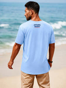 Camiseta de Manga Corta Casual para Hombre, Marca AMY, 100% Algodón, Corte Regular, Lisa, con Logotipo Personalizado al por Mayor - Product Image 1
