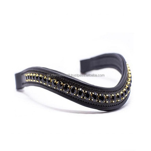 CUIR DE CHEVAL VIDE CANAL CRISTAUX DIAMANTES BROW BAND BLING TOUTES LES FORMES PERSONNALISÉES TOUS LES CRISTAUX DE COULEUR DISPONIBLES OEM ACCEPTÉ - Product Image 6