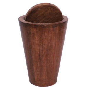 Handcrafted Wooden <b>Storage</b> <b>Dustbin</b> Mahogany | Decorative Home Organizer - Product Image 1