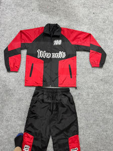 Conjunto Deportivo de Chaqueta y Pantalón con Cordón Ajustable, Impresión Digital, 100% Nailon, Diseño Más Reciente 2026, Cortavientos para Hombre - Product Image 3