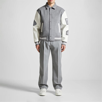 Veste de baseball décontractée à col rabattu pour homme, style automne, coupe oversize, style Letterman, à prix avantageux