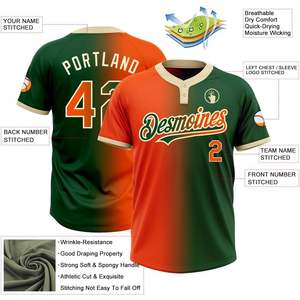 Maillots de softball personnalisés, uniformes d'équipe respirants pour hommes, femmes, jeunes garçons, chemises de baseball dégradées avec nom brodé - Product Image 2