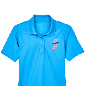 Camisa Polo Azul Claro para Mujer, con Botones, Diseño Bordado, Manga Corta, Cuello Camisero, Mezcla de Algodón, Ropa Casual de Golf y Negocios - Product Image 5