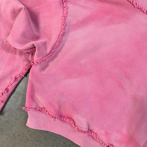 Heavyweight Acid Wash Hoodie oversized zip up hoodie screen print acid washed hoodie <b>men</b> distressed boxy hoodie - Product Image 3