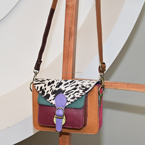 Vente chaude Style Occidental Sac À Main En Cuir Recyclé Multi Couleur Sac À Main Femmes Élégant Fourrure De Vachette Multi Utilisations Épaule Sling Sacs - Product Image 2