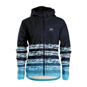 Custom Sublimated Hooded Nylon Coated Eco Friendly Zip Up Windbreaker <b>Jacket</b> <b>Lightweight</b> Waterproof Outdoor Sports Wear - Product Image 1