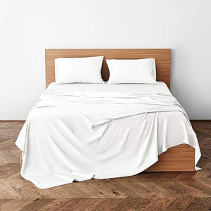 100% Bambo 4Pcs Bamboo Bed <b>Sheet</b> Bedding Set <b>Flat</b> <b>Sheet</b>/<b>Fitted</b> <b>Sheet</b> Bedsheet With 2 Pillow Case - Product Image 1