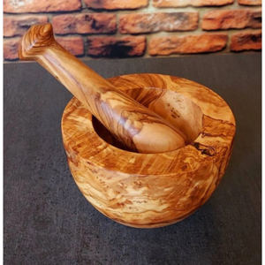 Handcrafted Natural Wood Mortar and Pestle Set Fantastic Design Acacia Wood Spice <b>Grinder</b> & <b>Herb</b> Masher In Lowest Price - Product Image 3