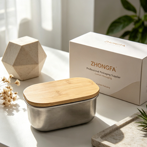 Tarro de Almacenamiento de Metal Pintado Estilo Antiguo con Tapa de Bambú para Café, Té, Azúcar, Especias y Alimentos, 100 ml, Ecológico, Biodegradable, Personalizable - Product Image 3