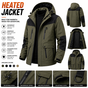 Custom Logo <b>Usb</b> Electric Fleece Hoodie Blanket Workwear Jacket Doudoune Chauffant Winter Men Clothes <b>Heated</b> Jacket - Product Image 1