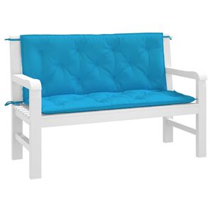 Juego de 2 cojines para banco de jardín de color azul claro - Product Image 3