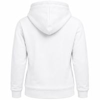 Sweat à capuche zippé intégral personnalisé pour femme, blanc, en polaire décontractée, avec motif de lettres grecques brodées, style veste de sororité premium