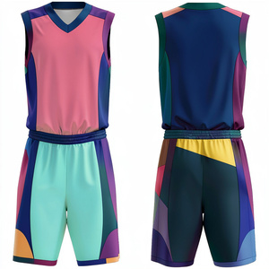 Ensemble uniforme de ligue de basketball : débardeur et short en tissu léger, personnalisable avec nom et numéro - Product Image 1
