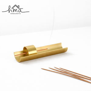 Modern Brass Incense Holder Oval Tray Agarbatti Stand with Upright Holder Long Ash Catcher Decorative Burner for Home Decor - Product Image 6