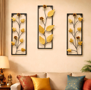 Modern Nordic Metal <b>Leaf</b> <b>Wall</b> Art <b>Decorative</b> Iron <b>Wall</b> Hanging Sculpture for Living Room Bedroom Home Interior <b>Decoration</b> - Product Image 3