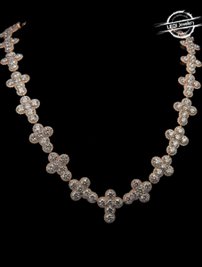 Luxury 18K Solid Gold Diamond Cross <b>Statement</b> <b>Necklace</b> Channel Setting Baguette Cut Unisex Religious Ceremonies for Export Price - Product Image 4