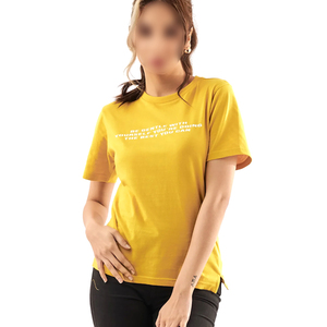 เสื้อยืดผ้าฝ้ายพิมพ์ลายลำลองสำหรับผู้หญิงใส่ได้ทุกวัน ทรงปกติ พิมพ์โลโก้ได้ตามต้องการ ระบายอากาศได้ดีและนุ่มสบาย คุณภาพสูงสุด บริการ OEM - Product Image 1