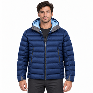 Wholesale Mens Hooded Winter Jacket Quilted Puffer <b>Coat</b> Warm <b>Padded</b> Outdoor Streetwear Zip Pockets Custom Design Winter Clothing - Product Image 5