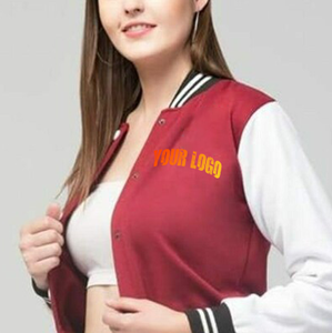 Veste universitaire pour femmes de haute qualité, surdimensionnée, avec broderie personnalisée, veste bomber tendance, style universitaire, vente en gros - Product Image 2