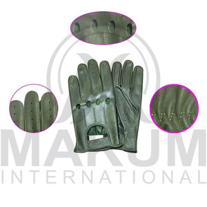 Leather Driver Work Gloves With Strap Comfort And Abrasion Resistance Working Driving Gloves for unisex - Product Image 4