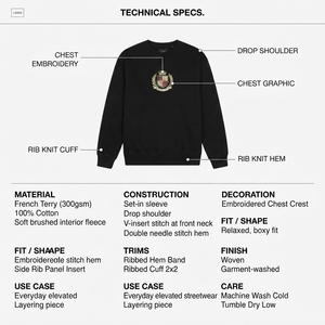Sweat-shirt à col rond surdimensionné en molleton épais 360 GSM pour homme, noir, motif à carreaux, épaules tombantes, intérieur brossé, streetwear - Product Image 5
