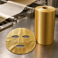 Masque facial professionnel Y576 en feuille d'or, masque en microfibre ultra-fine, masque en feuille de cendres volcaniques, substrat en diamant carré de petite taille