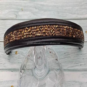 Conjunto de diamantes de cristal de 2mm, banda de cuero brillante de alta calidad para cejas de caballo, banda recta suave de cuero de vaca acolchado - Product Image 2