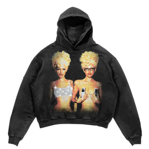 Hot Selling Custom Vintage Washed <b>Men</b> Fleece Streetwear Dtg Printing Hoodie Hop Style <b>Black</b> Blank Stone Washed Premium Hoodie - Product Image 4