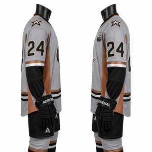 Camiseta de Hockey sobre Hielo Personalizada para Hombre, Tejido Ligero de Poliéster, Uniforme de Equipo, Color Gris Acero, Cobre, Negro, Transpirable - Product Image 6