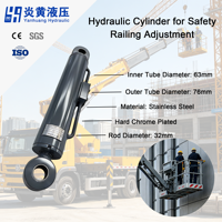 Cylindre hydraulique de réglage de compartiment habitable en acier inoxydable de production industrielle, haute qualité