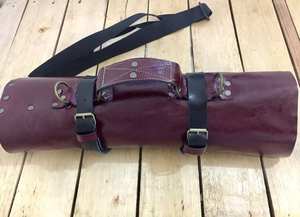 Sac de rangement pour couteaux en cuir, sac à couteaux de chef, sacs enrouleurs portables de haute qualité avec sangles de transport LKR-0370 - Product Image 6